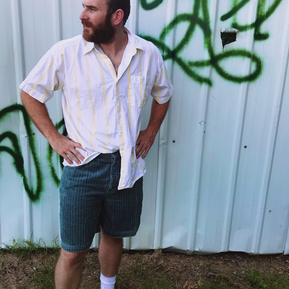 Vintage Pin-Stripe Button Up Tee